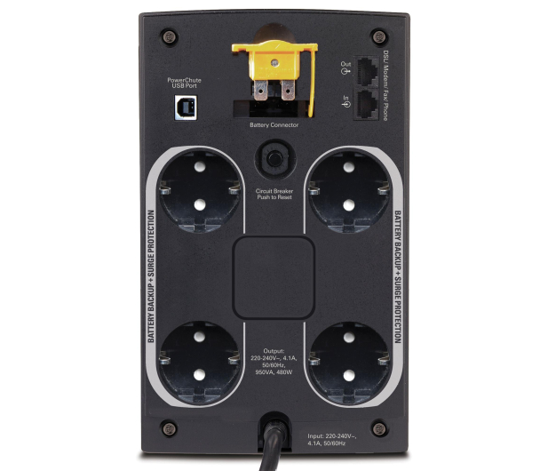 APC BX950U-GR BACK X 950VA/480W/ AVR/4xGR/USB - 1462472 - zdjęcie 2